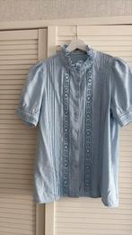 Bisou’s Project blouse met broderie maat S, Ophalen of Verzenden, Zo goed als nieuw, Maat 36 (S), Blauw