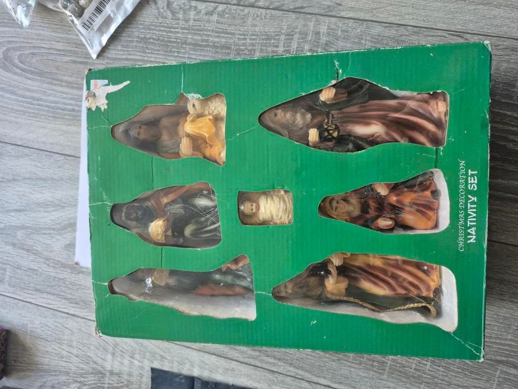 Beelden kerststal compleet in doos, Diversen, Kerst, Ophalen, Nieuw