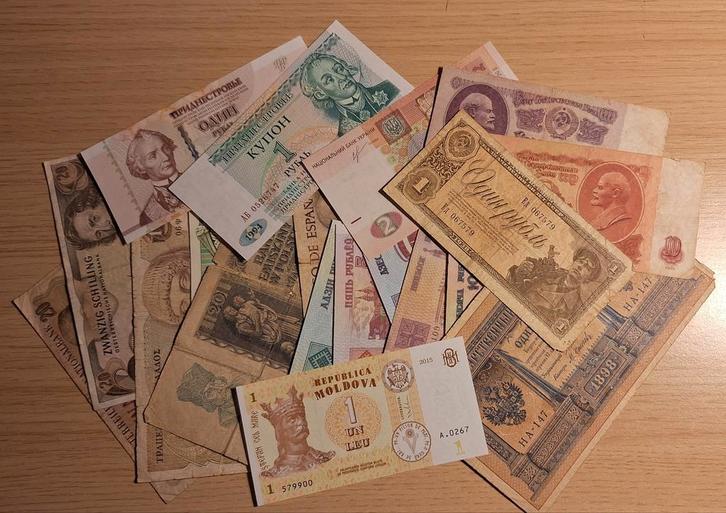 Partij biljetten uit het continent Europa, Postzegels en Munten, Bankbiljetten | Europa | Niet-Eurobiljetten, Setje, Ophalen of Verzenden