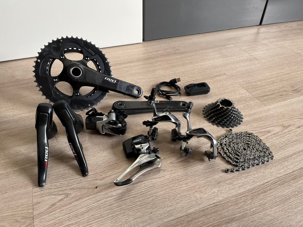 SRAM Red eTAP complete groepset, Fietsen en Brommers, Fietsonderdelen, Remmen, Overige materialen, Ophalen of Verzenden, Zo goed als nieuw