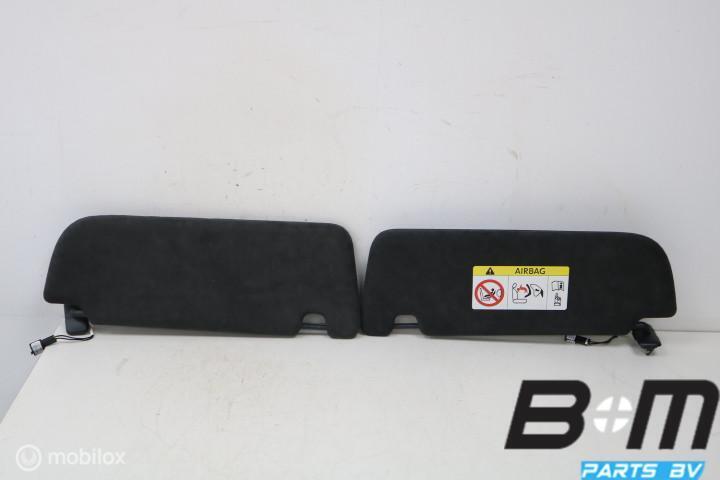 Set zwarte alcantara zonnekleppen Audi A8 4N0857551B, Gebruikt