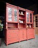 Antieke wijnrode winkelkast | buffetkast Grenenhout #2659, Niet ingevuld, Gebruikt, Met deur(en), 200 cm of meer