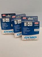Nieuw Dymo D1 Label Cassette 12mm Zwart op Wit - 3 Stuks, Computers en Software, Labelprinters, Ophalen of Verzenden, Nieuw, Tape-label
