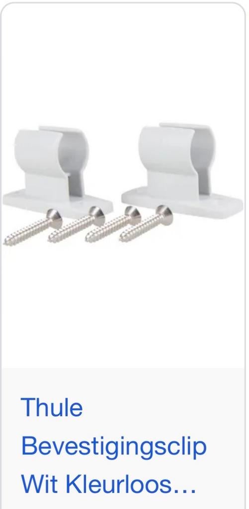 Thule Omnistor Bevestigingsclip / Wandhouder Set Wit, Ophalen of Verzenden, Nieuw