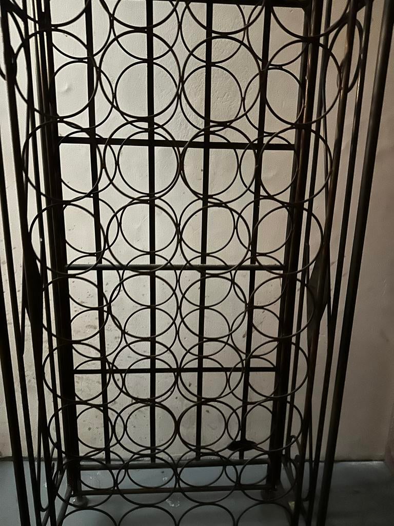 Antiek Wijnrek - Smeedijzeren Flessenrek, Huis en Inrichting, Woonaccessoires | Wijnrekken, Ophalen, Gebruikt, 25 flessen of meer