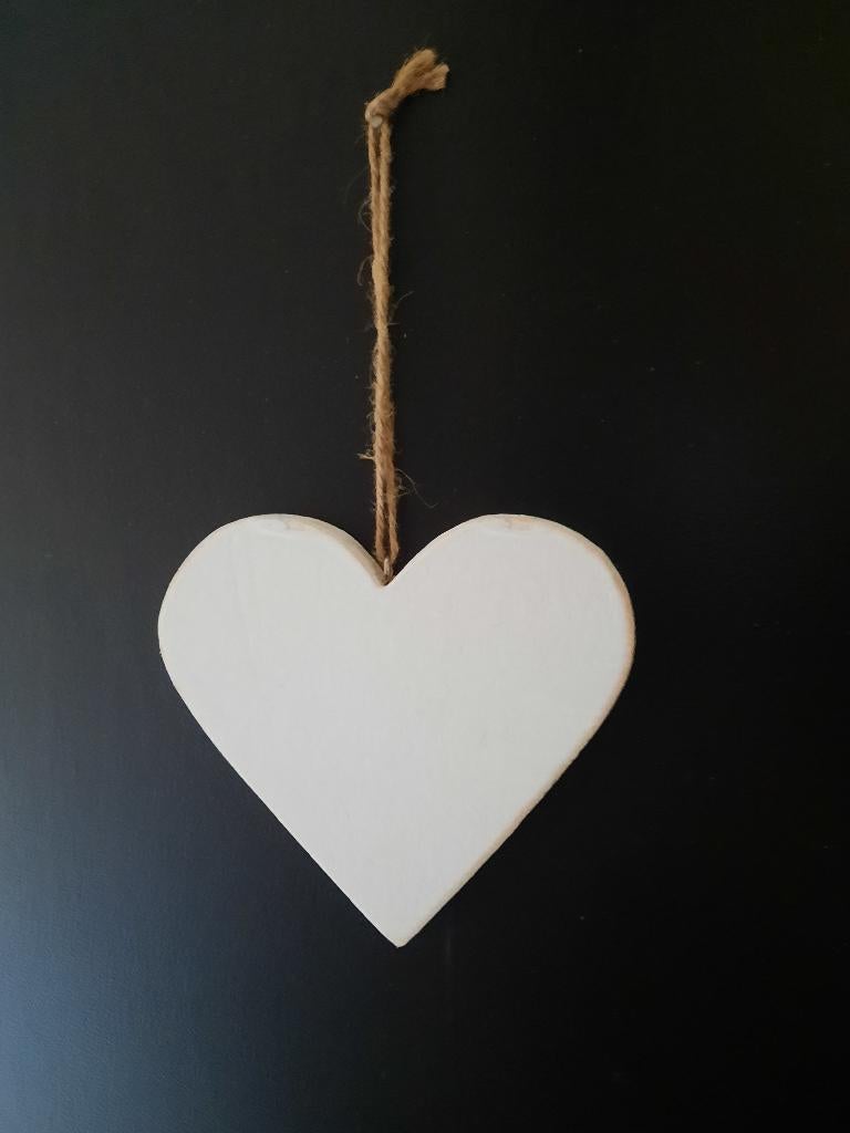 ❤️ Nieuw Houten Hart Wit - Moederdag / Vaderdag?, Wandhanger, Hout, Nieuw, Ophalen of Verzenden