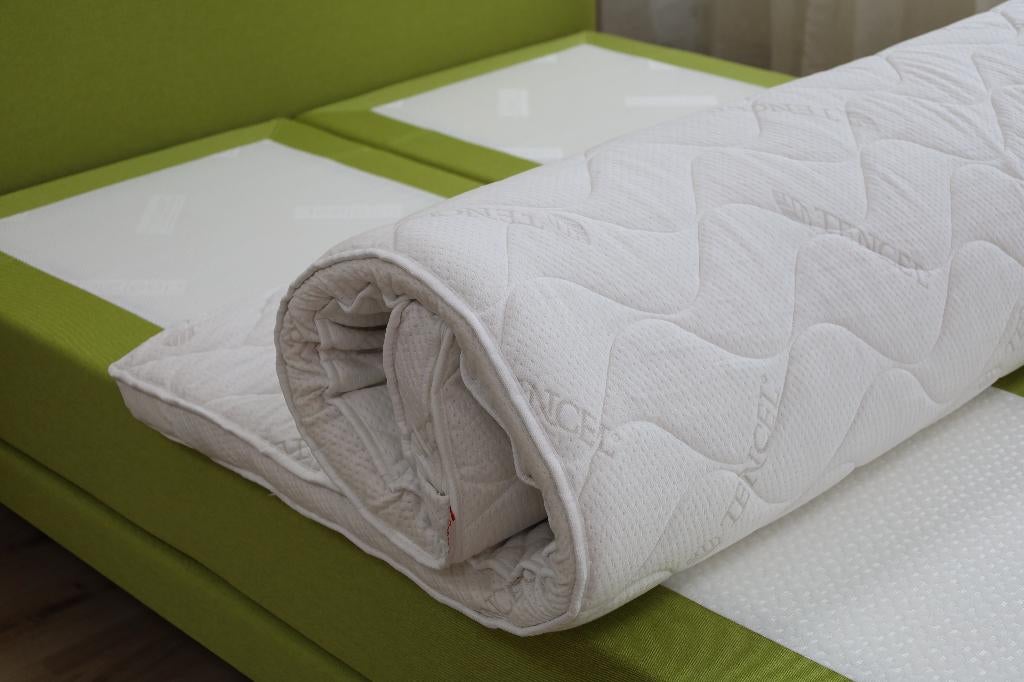 Luxe Topper Traagschuim & Natuurlatex – 8 cm – Tencel Hoes, Ophalen of Verzenden, Matras, 200 cm, 160 cm