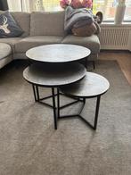 Set van 3 De Bommel salontafels - Zwart/brons metaal, Ophalen