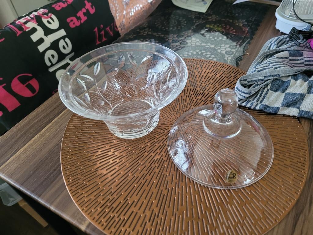 RCR Crystal Rock Glazen Bonbonnière met Deksel, Ophalen