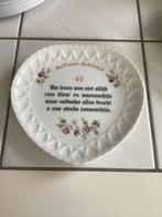 Wandbordje saffieren jubileum, Ophalen of Verzenden, Zo goed als nieuw