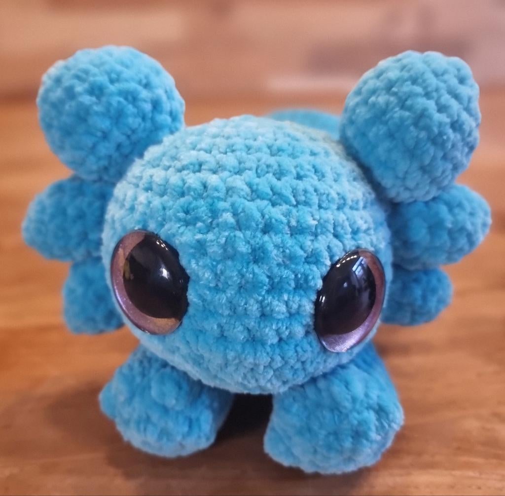 Draak axolotl knuffel, handmade, Ophalen of Verzenden, Nieuw, Overige typen