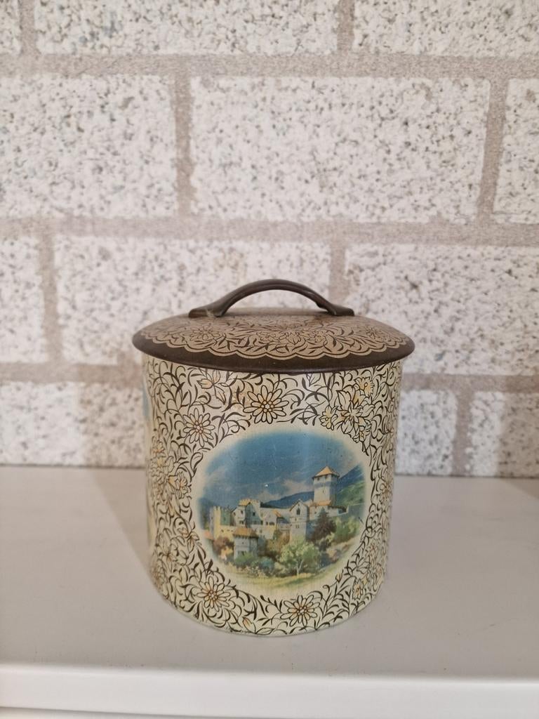 Oud blik met h.vat, Ophalen of Verzenden, Gebruikt, Overige