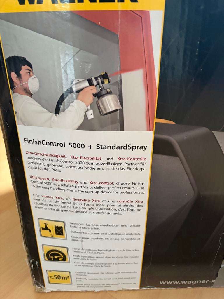 Wagner 5000 FinishControl verfspuit - Zo goed als nieuw, Ophalen of Verzenden, Zo goed als nieuw, Verfspuit of Verfpomp