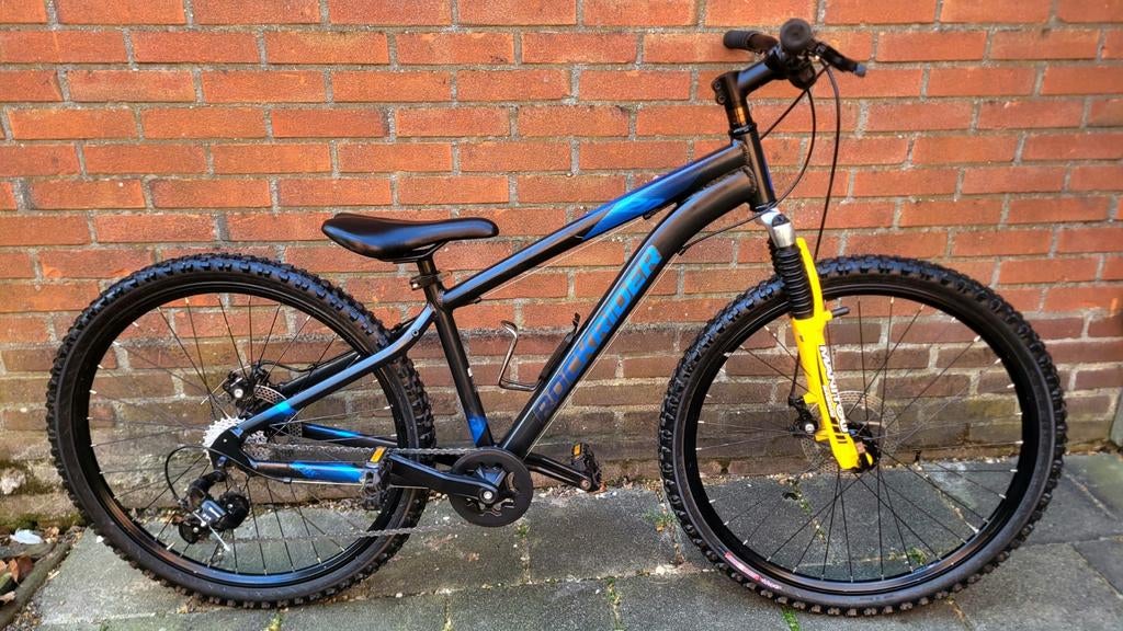 Stoere kinder mountainbike rockrider met schijfremmen 26", Fietsen en Brommers, Fietsen | Jongens, Gebruikt, Versnellingen, Rockrider