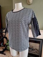 Poools dikkere zwart wit top shirt M 38, Maat 38/40 (M), Verzenden, Zwart, Lange mouw