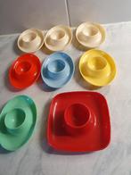 Retro eierdopjes, hard plastic 10 stuks, Ophalen of Verzenden, Overige typen