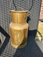 Antieke koperen melkbus met deksel en hengsel, Antiek en Kunst, Ophalen of Verzenden, Koper