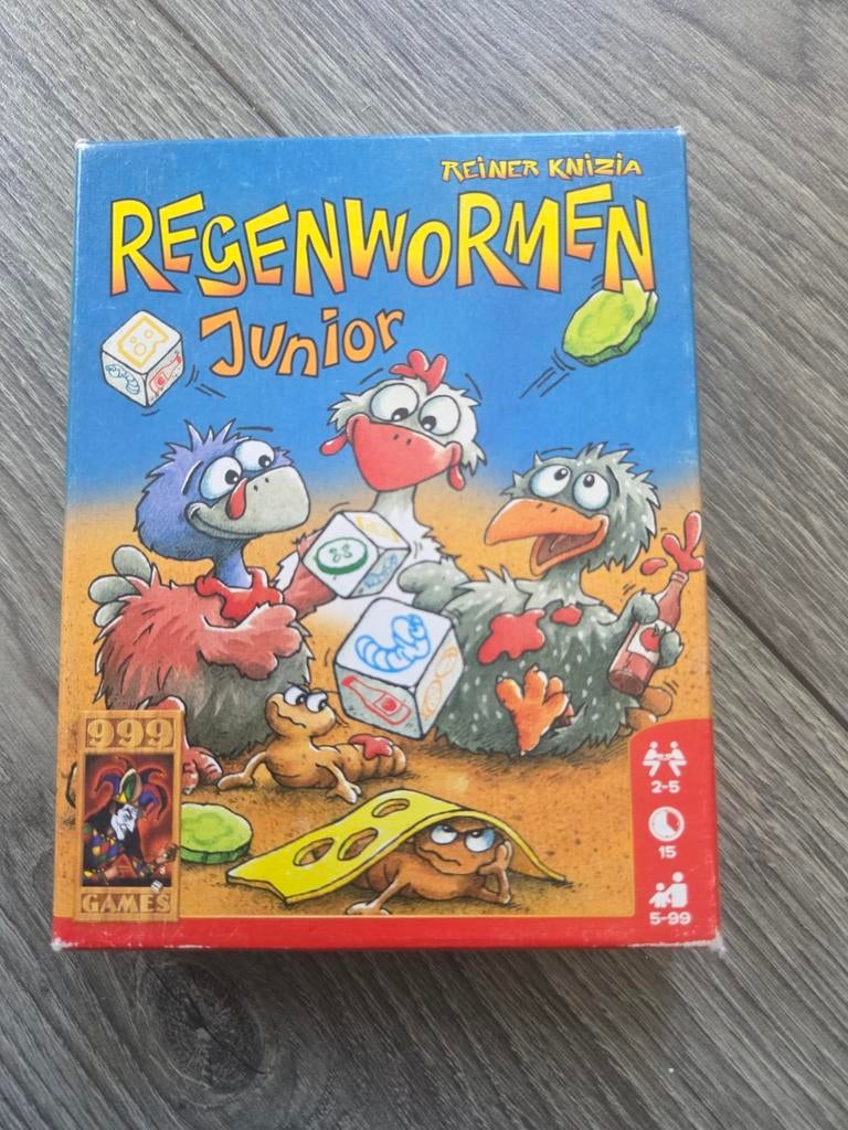 Regenwormen Junior - Leuk dobbelspel voor kinderen, Een of twee spelers, Ophalen of Verzenden, Gebruikt, 999 Games
