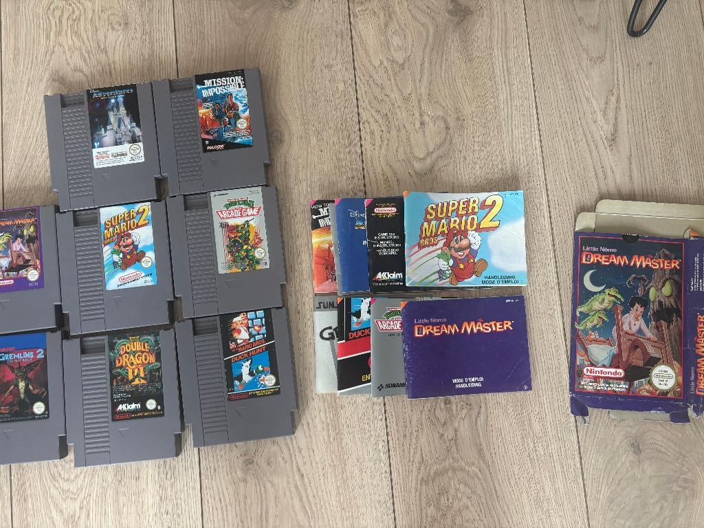 NES games inclusief boekjes in originele NES bewaardoos, Spelcomputers en Games, Games | Nintendo NES, Avontuur en Actie, 1 speler