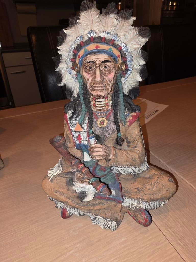 Decoratieve Beelden Indianen Thema - Set van 4, Ophalen of Verzenden