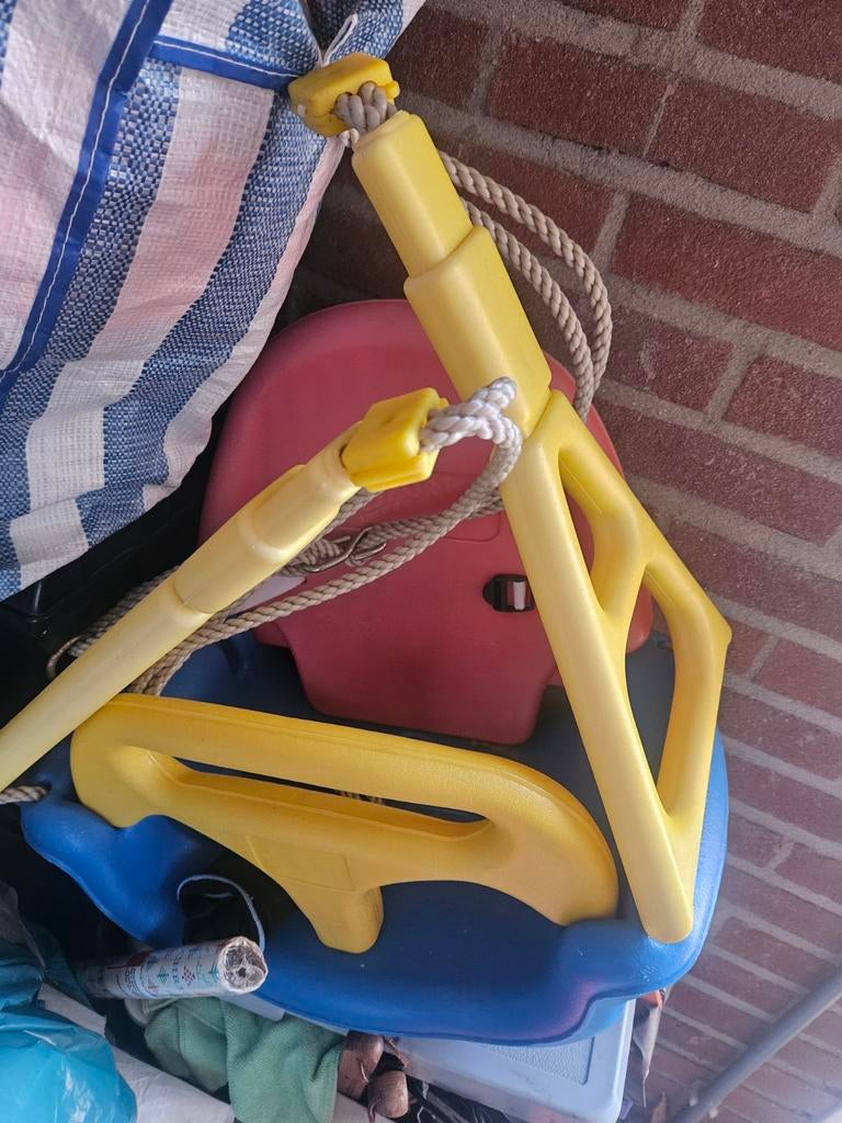 Baby schommelstoel - Geel, blauw en rood, Ophalen of Verzenden, Gebruikt