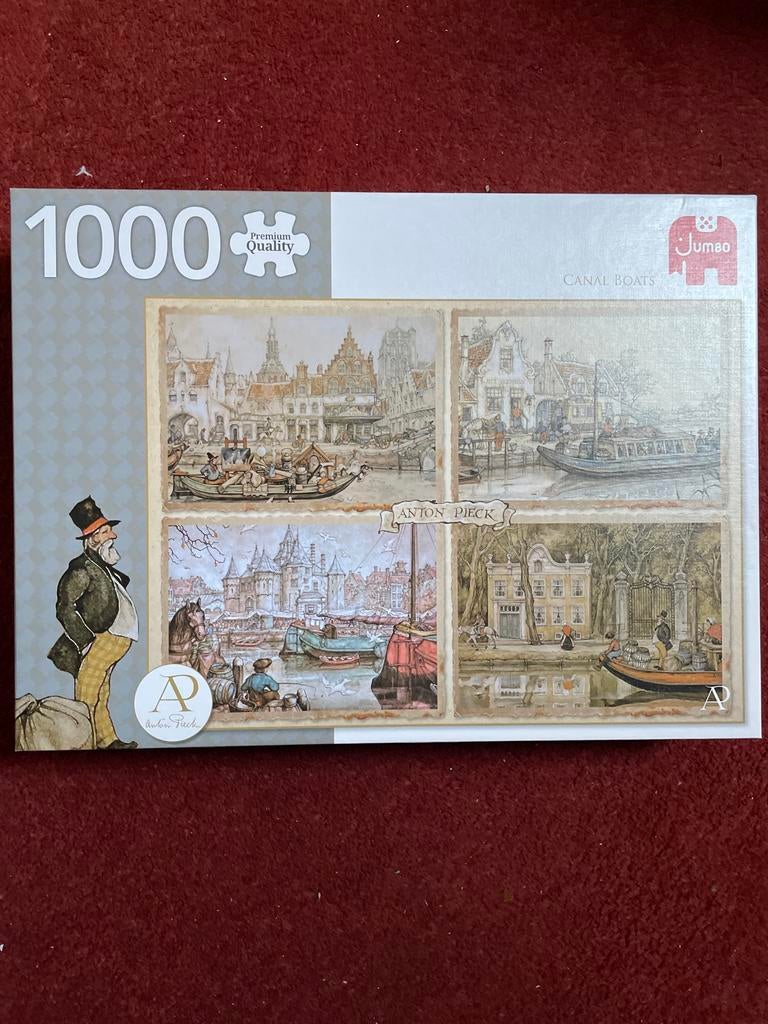 Jumbo Anton Pieck Puzzel - Grachtenpanden - 1000 stukjes, Ophalen of Verzenden, 500 t/m 1500 stukjes, Gebruikt, Legpuzzel