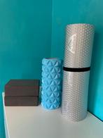 Yogamat, foamroller en yogablokken, Ophalen of Verzenden, Zo goed als nieuw, Overig