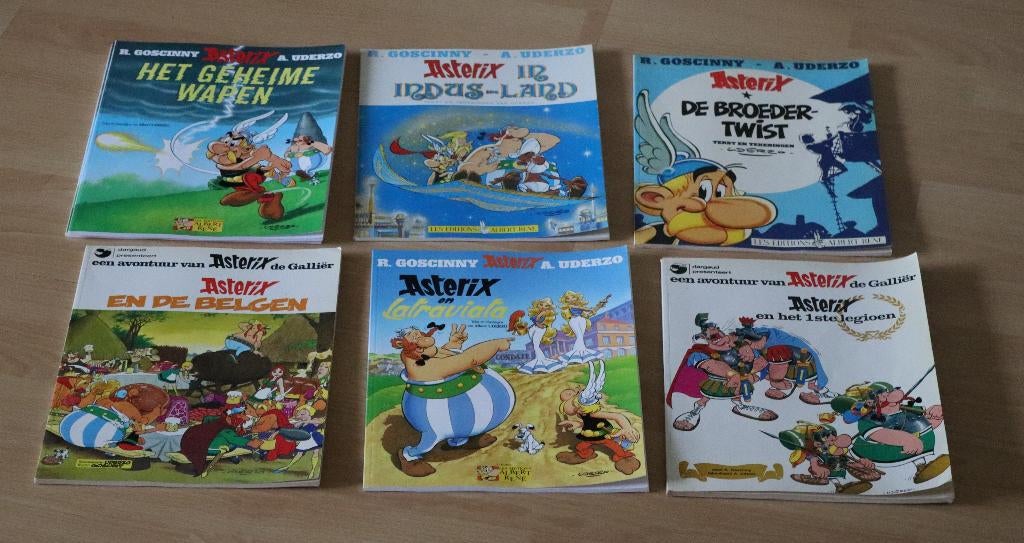 Asterix 6 stuks stripboeken, Meerdere stripboeken, Ophalen of Verzenden, Gelezen, Dargaud-Oberon