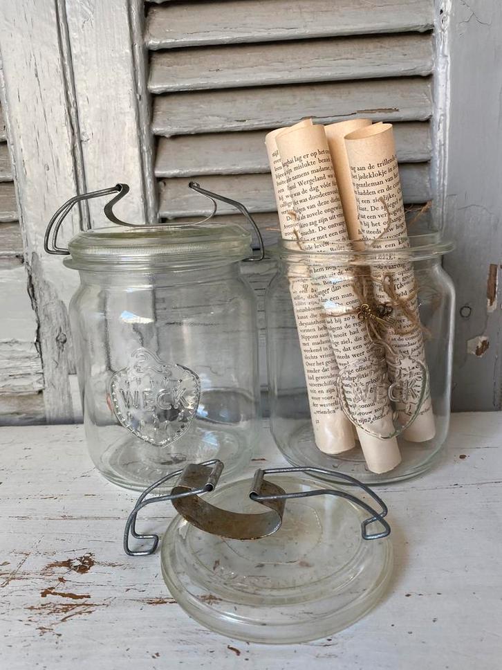 Brocante/oude weckpotten 2stuks, Antiek en Kunst, Curiosa en Brocante, Ophalen of Verzenden