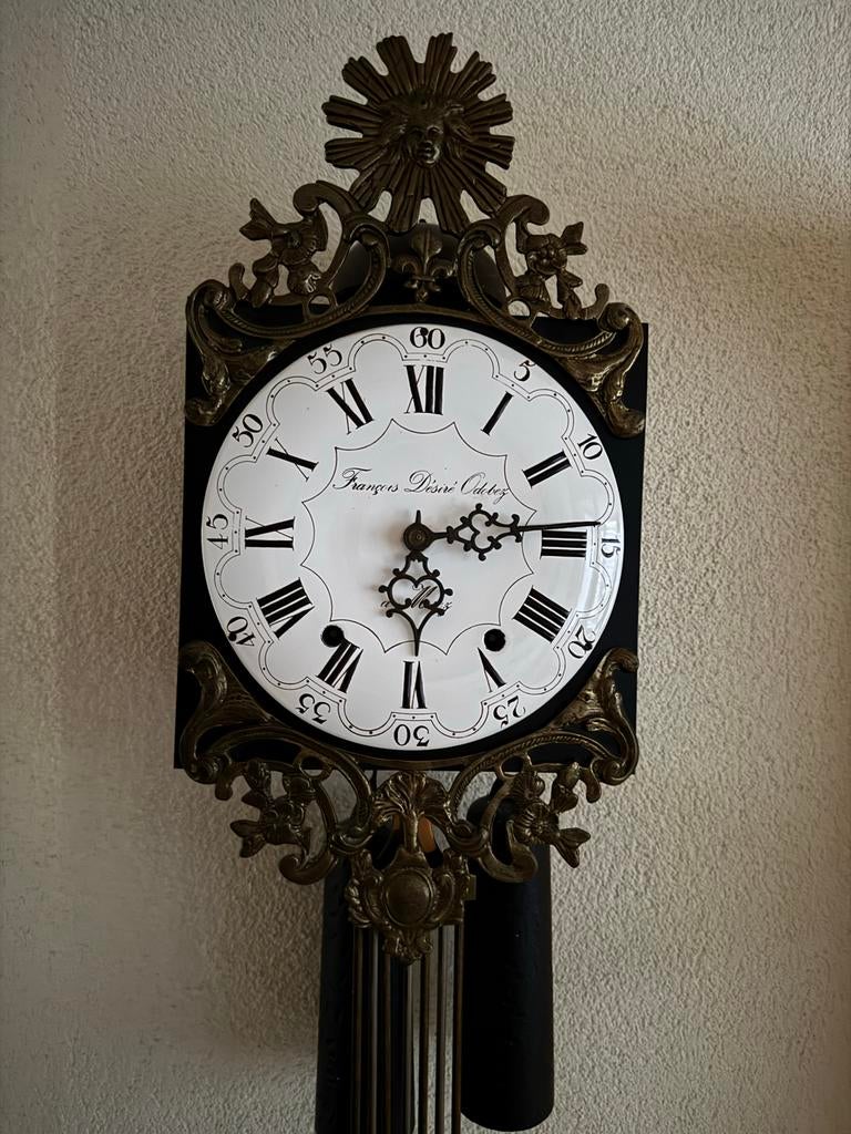 Antieke Franse Comtoise Klok - François Désiré Odobez, Ophalen of Verzenden