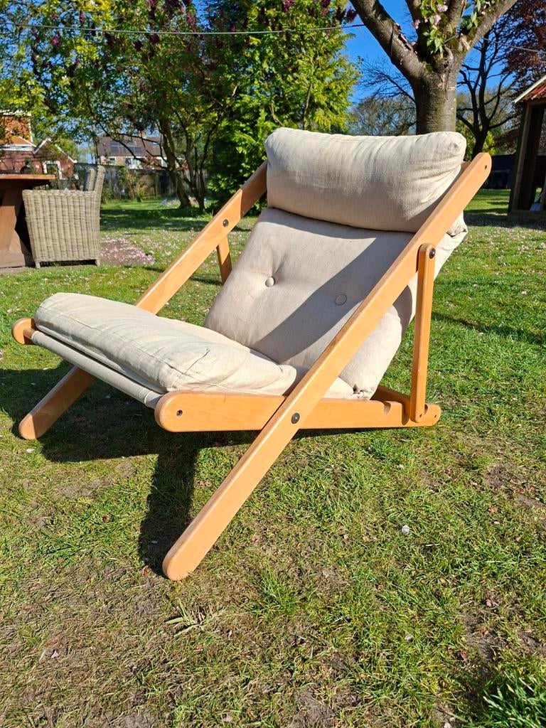 Vintage Ikea Kon Tiki Gillis Lungren lounge stoel, Antiek en Kunst, Ophalen