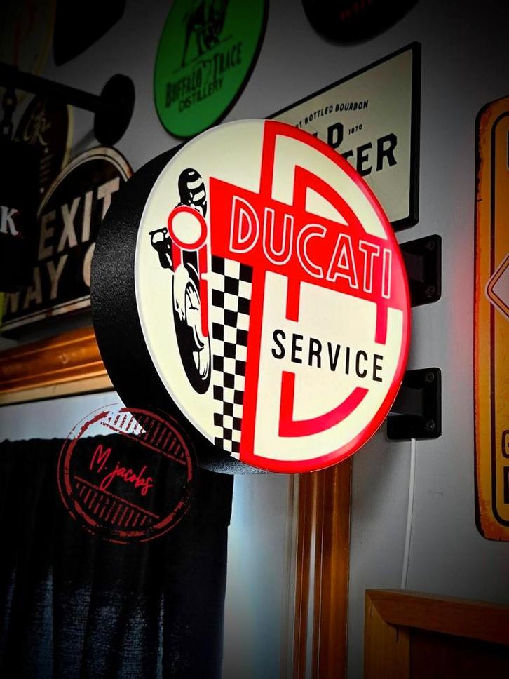 Ducati Service LED reclamebak, Verzamelen, Merken en Reclamevoorwerpen, Nieuw, Lichtbak of (neon) lamp, Ophalen of Verzenden
