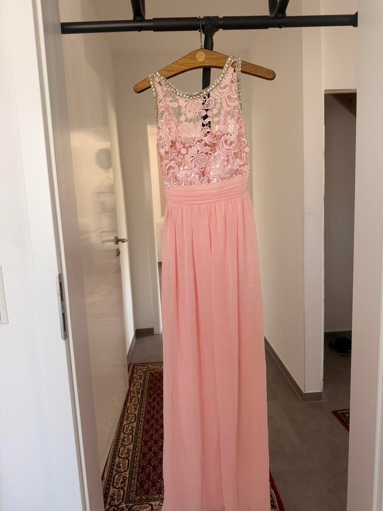 Roze gala jurk, Ophalen of Verzenden, Zo goed als nieuw, Roze, Galajurk