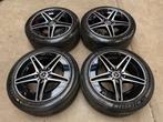 18 inch originele AMG velgen + zomerbanden MB C klasse W206, 18 inch, Gebruikt, Banden en Velgen, Ophalen of Verzenden