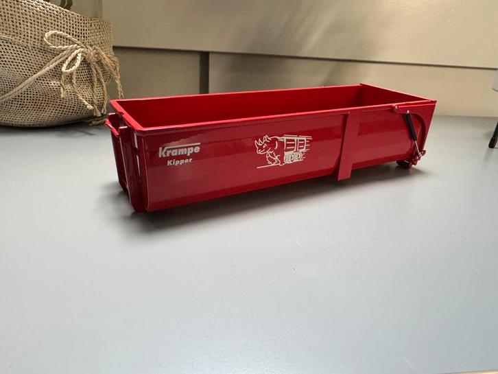 Krampe Kipper container bak, Hobby en Vrije tijd, Modelauto's | 1:32, Zo goed als nieuw, Tractor of Landbouw, Overige merken, Ophalen of Verzenden