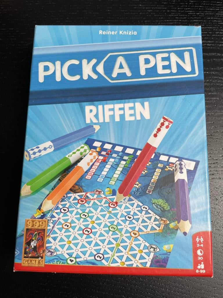 Pick a Pen: Riffen - Roll & Write Spel van Reiner Knizia, Een of twee spelers, Ophalen, Zo goed als nieuw