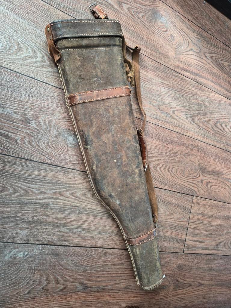 Oude geweerkoffer voor jachtwapen - Restauratieproject, Ophalen of Verzenden