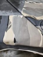 -	Lap stof grijs patroon drie stukken, Hobby en Vrije tijd, Stoffen en Lappen, Ophalen of Verzenden