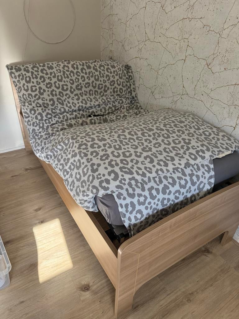 Elektrisch eenpersoonsbed met meerdere standen, Huis en Inrichting, 90 cm, Eenpersoons, Bruin, Ophalen of Verzenden