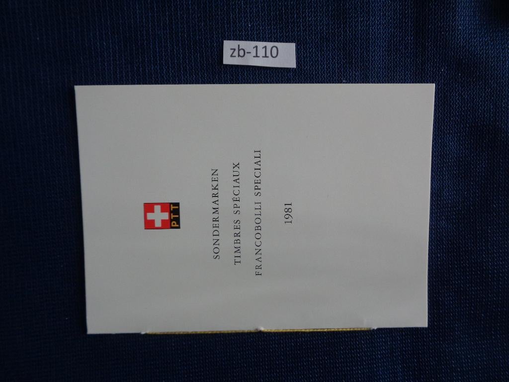 zwitserland - mapje 500 jaar steden 1981 (zb-110), Ophalen of Verzenden, Gestempeld