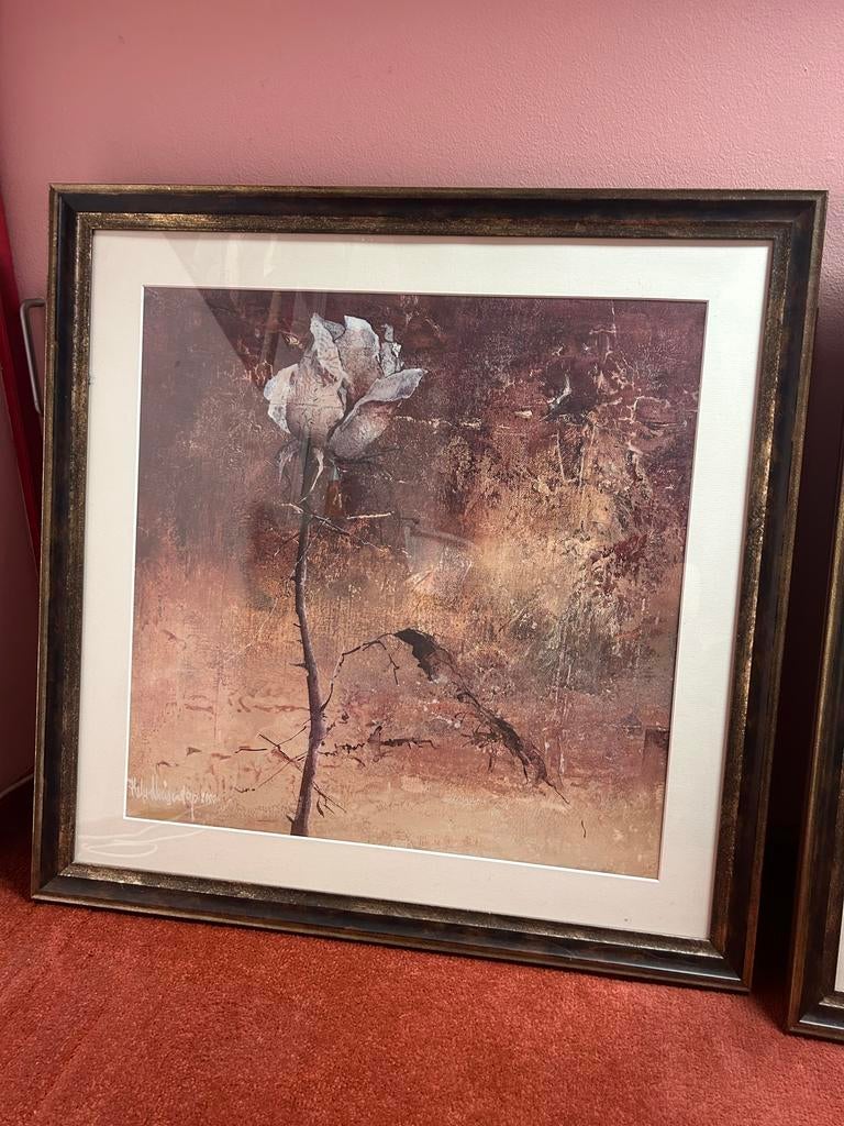 Tweeluik rozen schilderijen, Ophalen