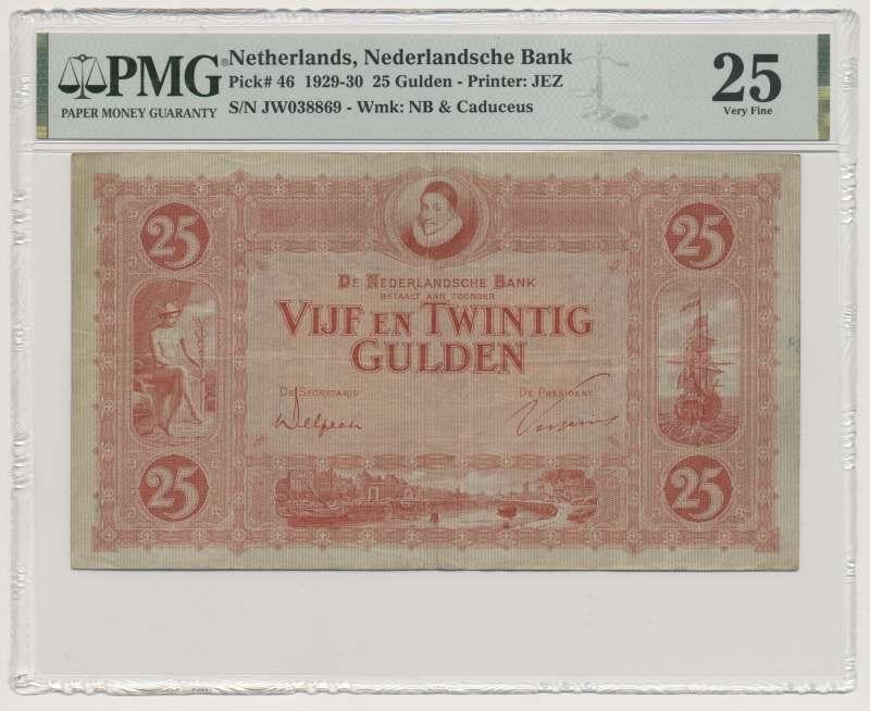 Nederland 25 gulden 1930 Willem van Oranje PMG25, Postzegels en Munten, Bankbiljetten | Nederland, Ophalen of Verzenden, 25 gulden