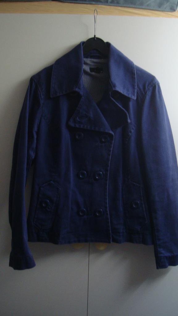 Dames tussendoor jas kleur blauw, H&M, Blauw, Maat 42/44 (L), Ophalen of Verzenden