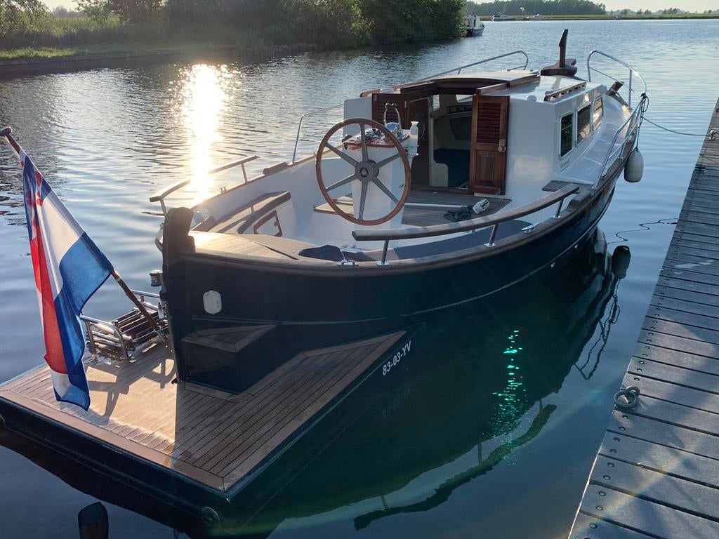 Unieke spaanse polyester cabin sloep, Watersport en Boten, Sloepen, Gebruikt, 70 pk of meer, 6 meter of meer, Binnenboordmotor