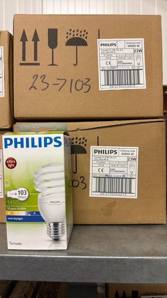 Tornado lampen Philips, assortiment, Ophalen of Verzenden, Zo goed als nieuw, E27 (groot)