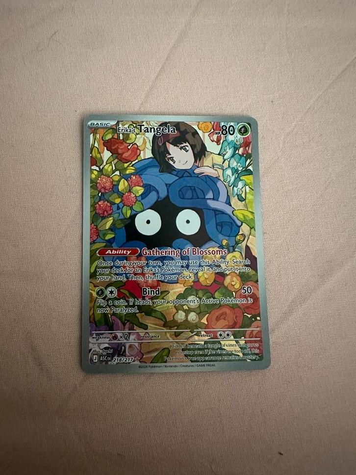 Erika's Tangela (ASC 218), Hobby en Vrije tijd, Verzamelkaartspellen | Pokémon, Zo goed als nieuw, Losse kaart, Ophalen of Verzenden