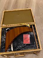 Panfluit in opbergkoffer met stemstok - onderhoud nodig, Ophalen of Verzenden, Gebruikt, Houtblazer, Met koffer of draagtas