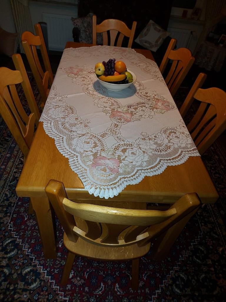 eethoek tijdloos mooi, Eiken, (zwaar) L & XL en zgan !!!, Ophalen