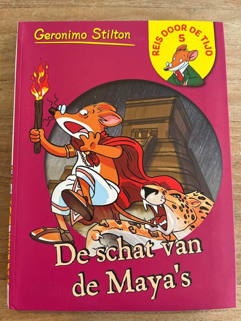 Geronimo Stilton: De schat van de Maya's (Reis door de tijd, Ophalen of Verzenden, Zo goed als nieuw, Fictie algemeen