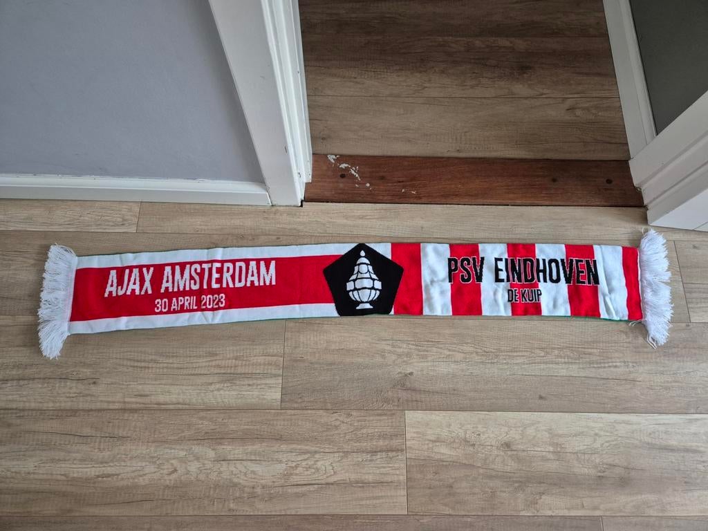 KNVB Bekerfinale 2023 Sjaal Ajax - PSV, Ophalen of Verzenden, Zo goed als nieuw, Ajax, Vaantje of Sjaal